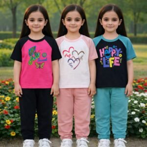 তিন কালারের টি-শার্ট ও ম্যাসিং লেগিংস এর কম্ব (হাফ হাতা)